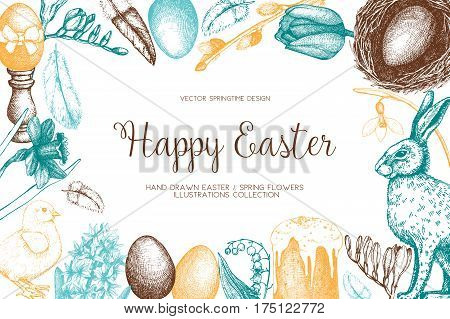 . Happy Easter Day Vintage Design