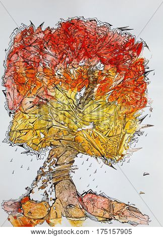Associative Image Of The Autumn Tree