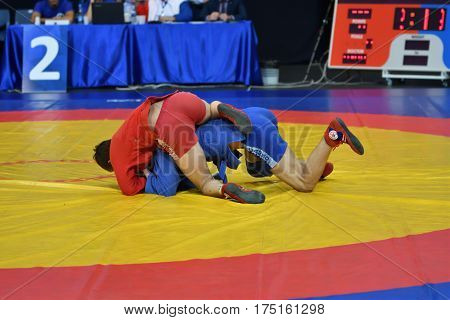 Orenburg, Russia - 29 October 2016: Boys Competitions Sambo