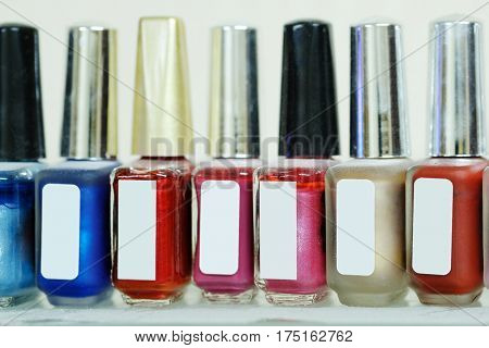 Set of bottels with nail polish