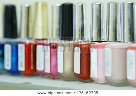 Set of bottels with nail polish