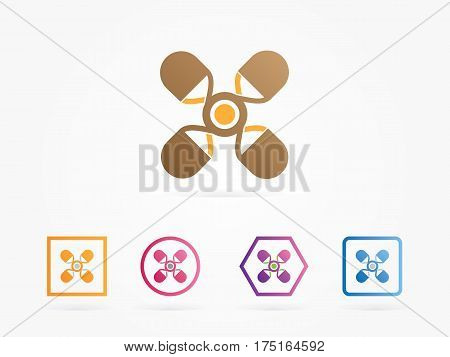 Vector illustration Red medical logo color 3d plus vector design