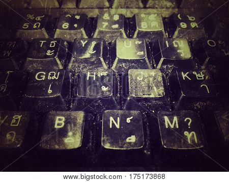 Dust inside the computor notebook keyboard background