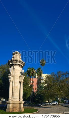 Alameda Albereda column in Valencia of Spain