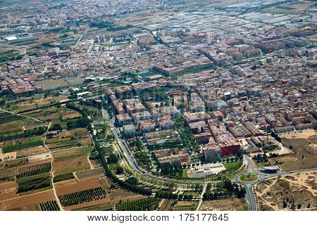 Aldaya and Alacuas villages aerial photo of Valencia province of Spain Aldaia