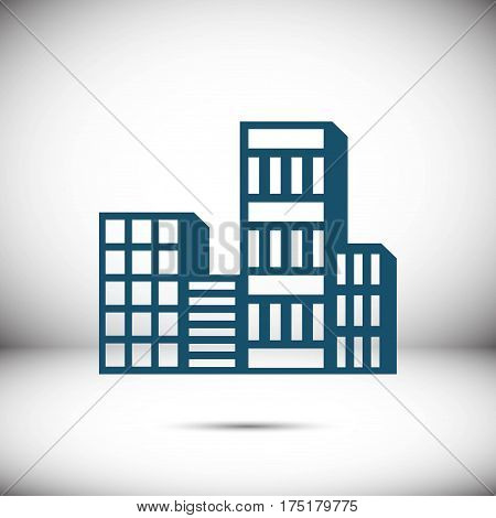 city icon stock vector illustration flat design