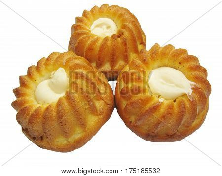 sweet cakes with creme filling, confectionary dessert