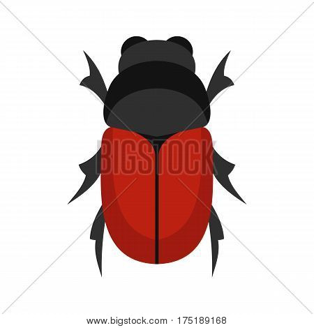 Maybug icon in flat style isolated on white background vector illustration