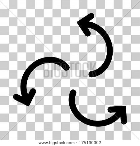 Cyclone Arrows icon. Vector illustration style is flat iconic symbol black color transparent background. Designed for web and software interfaces.