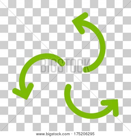 Cyclone Arrows icon. Vector illustration style is flat iconic symbol eco green color transparent background. Designed for web and software interfaces.