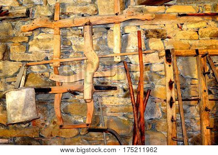 Museum of the old medieval fortied saxon church in the village Crit-Kreutz, transylvania, Romania