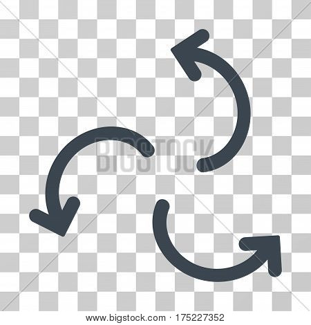 Cyclone Arrows icon. Vector illustration style is flat iconic symbol, smooth blue color, transparent background. Designed for web and software interfaces.