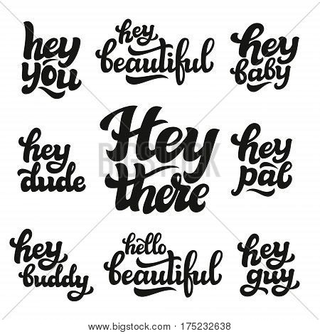 Set Of Hand Drawn Words