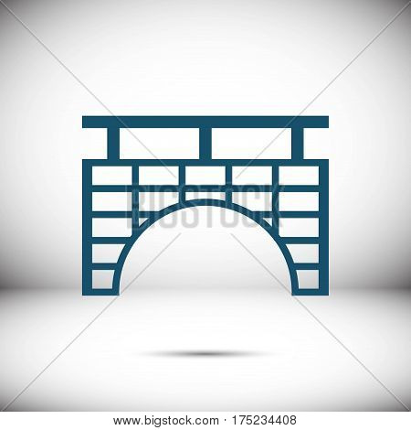 bridge icon stock vector illustration flat design