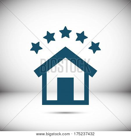hotel icon stock vector illustration flat design