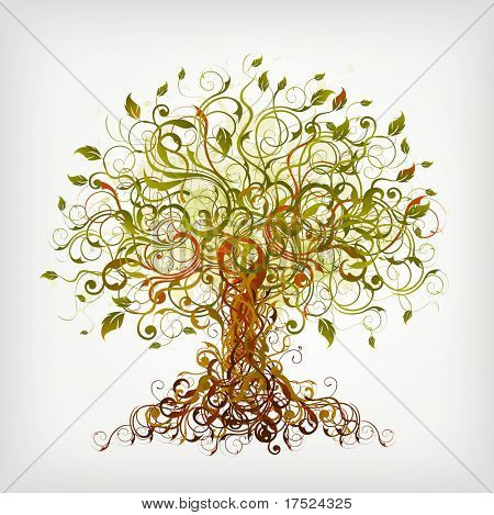 albero floreale astratto