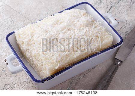 Brazilian Traditional Dessert: Sweet Couscous (tapioca) Pudding (cuscuz Doce)