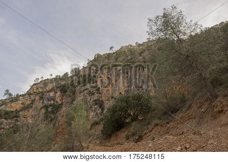Landscape around Ludiente in Castellon in Spain