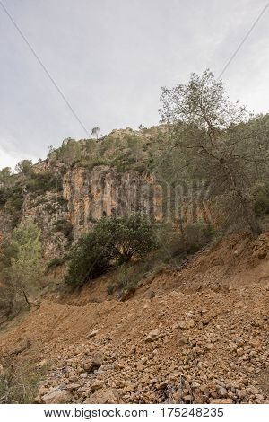 Landscape around Ludiente in Castellon in Spain