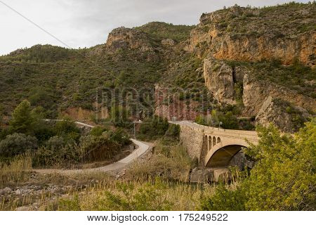 Landscape around Argelita in Castellon in Spain