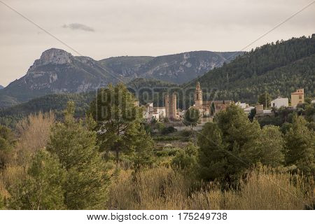 Landscape around Argelita in Castellon in Spain