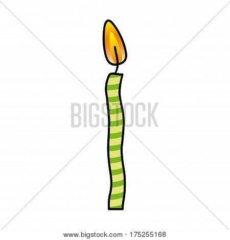green canddle of party icon, vector illustraction design image