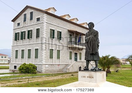 Historické Lord Byron dům v Mesologi v Řecku