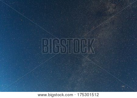 Milky Way in the night star sky. Kamchatka Peninsula.
