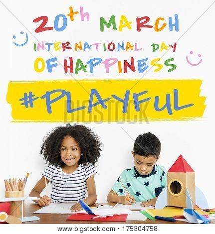 International Day Of Happiness Concept
