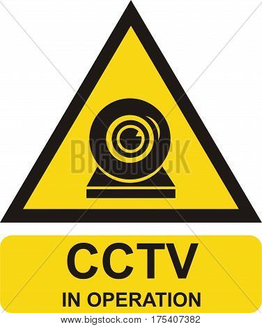 Video surveillance sign. flat vector illustration m