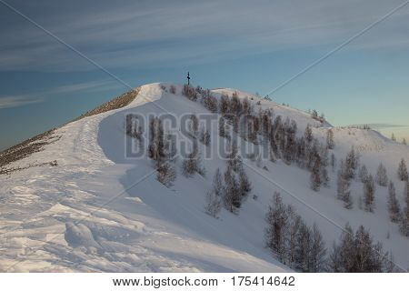 Poklonniy cross on Bald Mountain (Karabash, Chelyabinsk region)