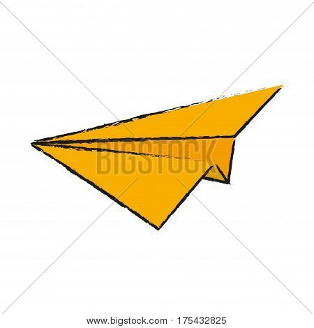 paperplane icon over white bacjground. vector illustration