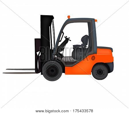 Forklift truck  isolated on a white background. Icon loader