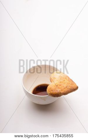 Cup Of Coffee And Cookies.