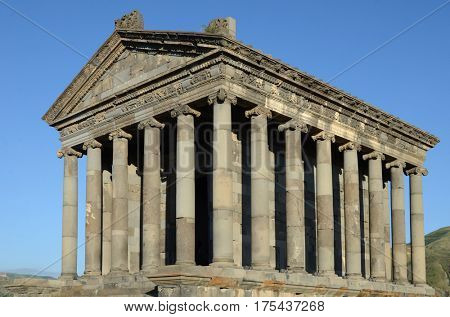 Temple of Garni, a first century Hellenic temple near Garni, Armenia. UNESCO World heritage site