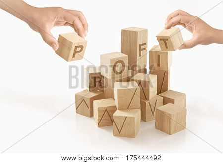 Business & result concept on isolated background.