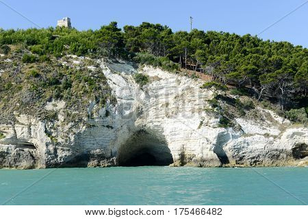 The Coast Of Gargano National Park On Puglia