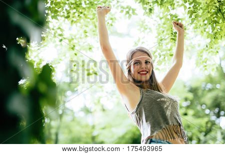 Beautiful Woman In Nature