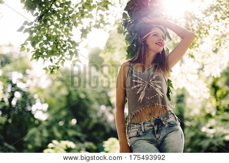 Beautiful Woman In Nature