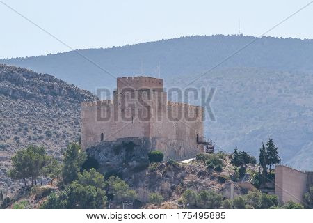 view of Petrer castle in the city of Petrer in the province of alicante spain
