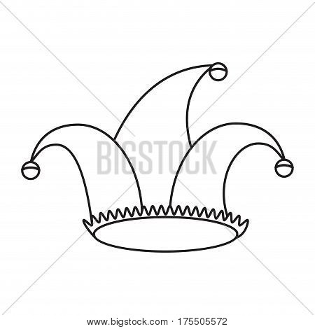 jester hat celebration ornament thin line vector illustration eps 10