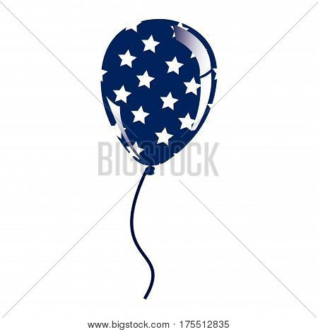 balloon with stras independece day icon, vector illustraction design