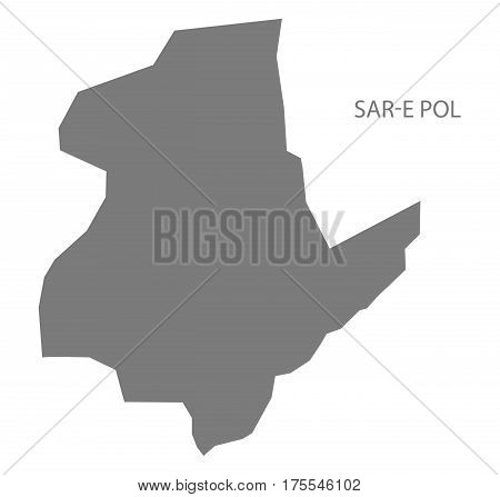 Sar-e Pol Afghanistan map grey illustration silhouette