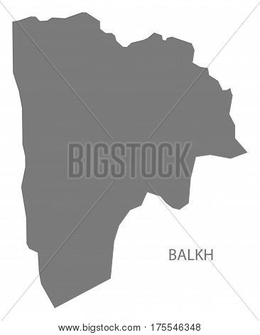 Balkh Afghanistan map grey illustration silhouette province