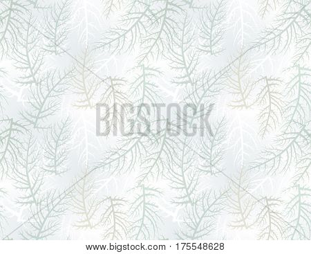 Vector pattern illustration with green gentle branches.