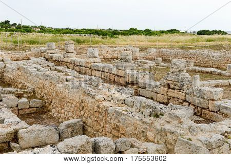 Ancient Roman Ruins Of Egnazia On Puglia