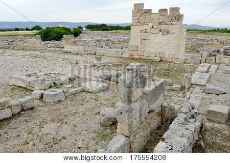 Ancient Roman Ruins Of Egnazia On Puglia
