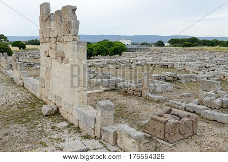 Ancient Roman Ruins Of Egnazia On Puglia