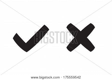 Tick And Cross Signs Simple