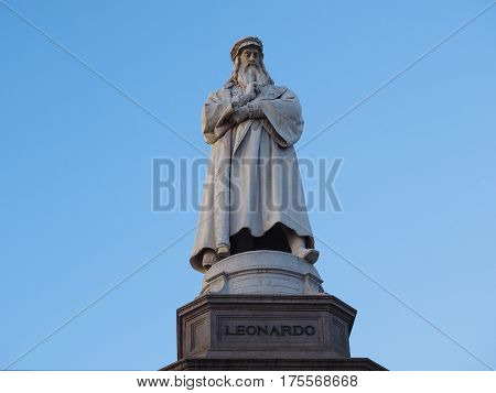 Leonardo Da Vinci Monument In Milan